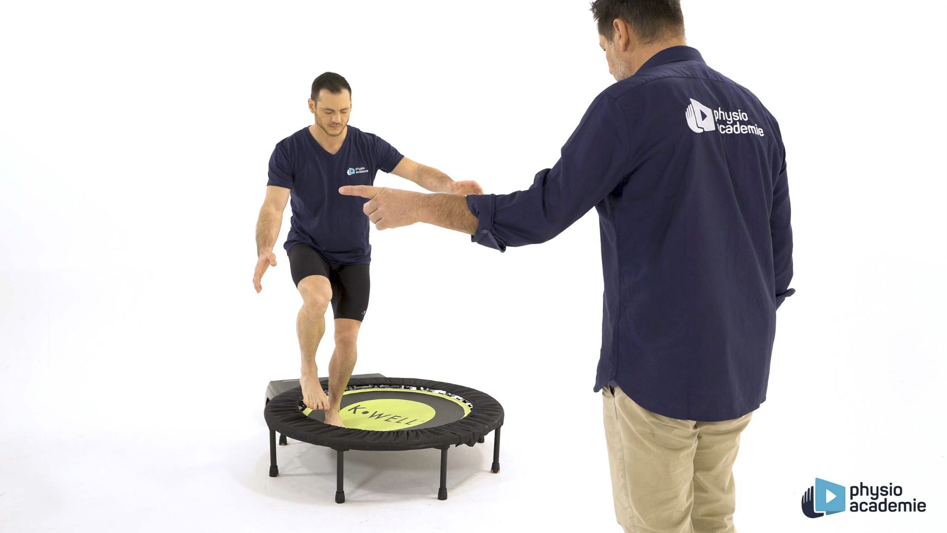 Proprioception dynamique (saut impulsion réception jambe lésée)