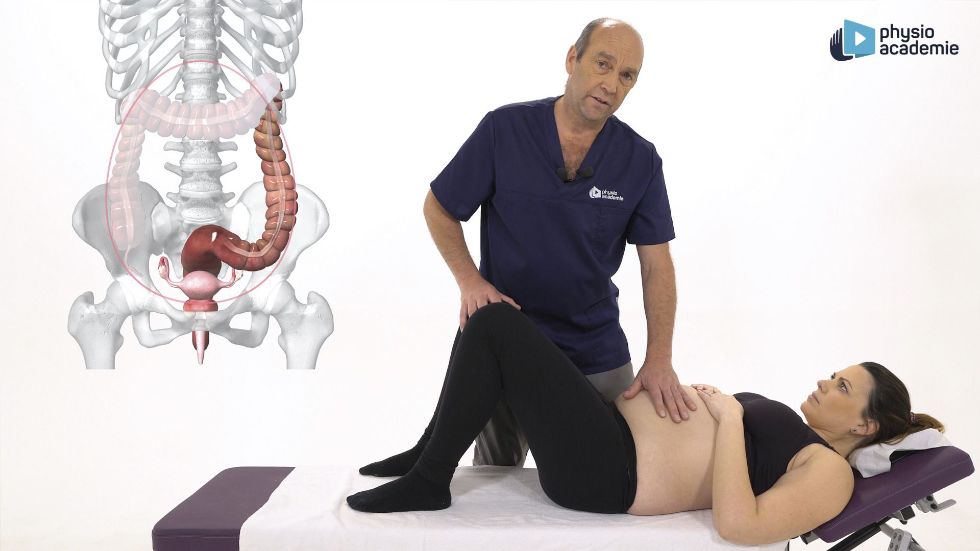 Le travail du ventre de la femme enceinte.