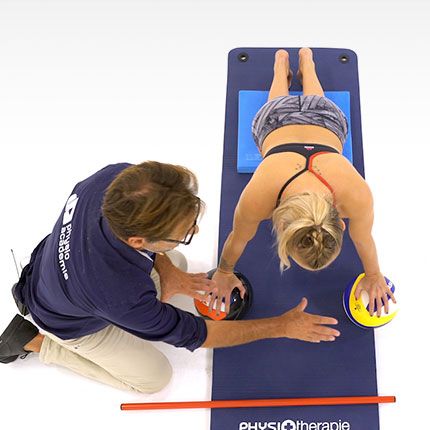 Gainage proprioceptif avec ballon